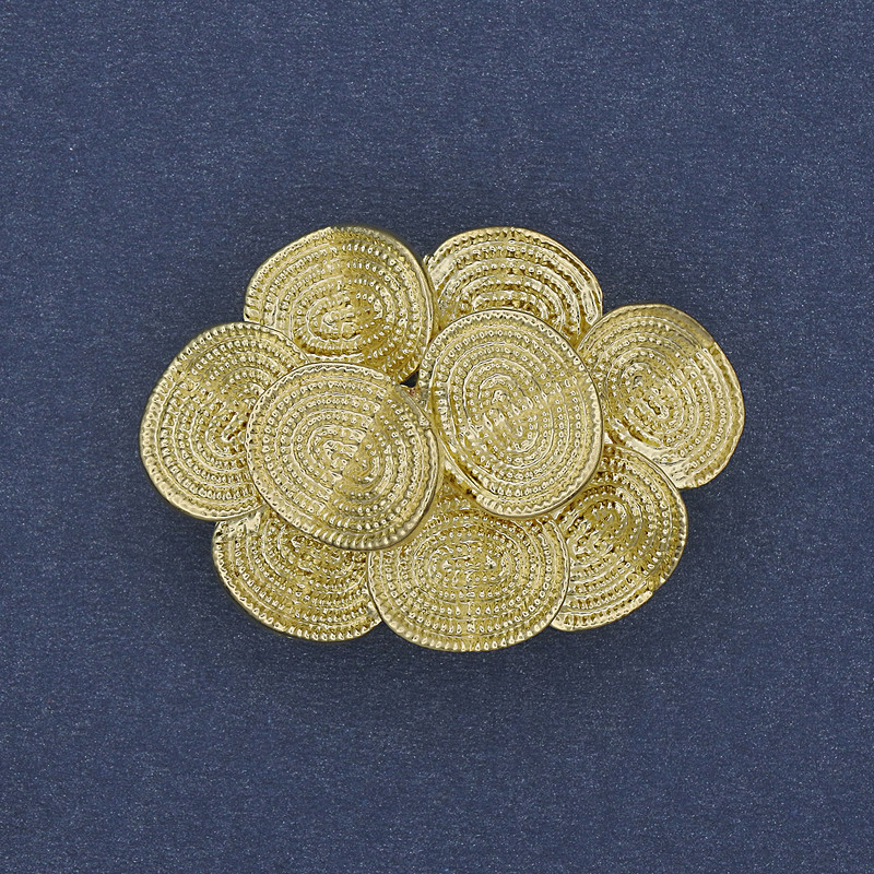 بروش قلادة أكسنت 36x26mm+- معدن ذهبي