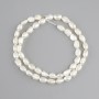 خرز لؤلؤ الأنهار، القطر 8-8,5×4-5mm+-، الطول 37cm+- على خيط صيد