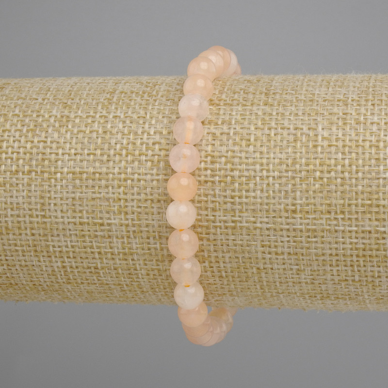 سوار سيترين مضغوط خرزات ملساء، قطر 6mm ±، طول 18cm ±، مطاطي