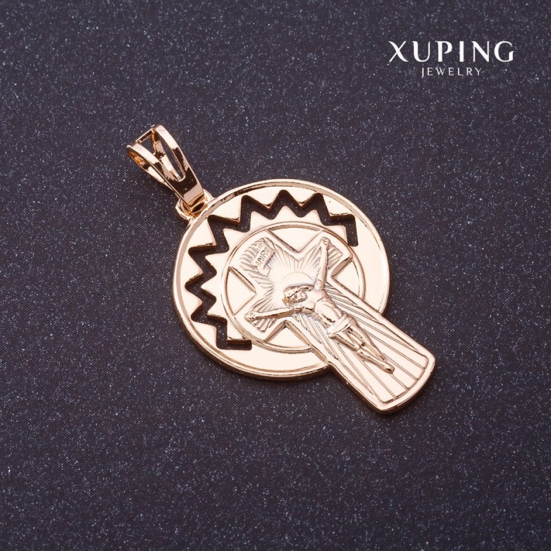 تعليقة Xuping صليب لون "ذهبي" 37×20mm