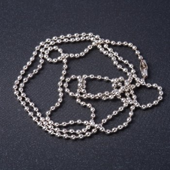 السعر للعبوة /10 قطع. سلسلة بطاقات للإكسسوارات معدن فضي، طول 50cm، قطر 2,5 mm