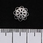 إكسسوار حامل قبعة للخرز مفرغ، لون المعدن فضي، 10مم عبوة 24 قطعة